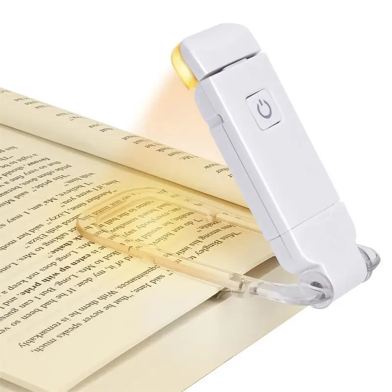 LED USB Зарядний книжковий читальний світло Яскравість регулюється Очі захист кліп Книжковий світло Портативний книжковий знак Читання світло