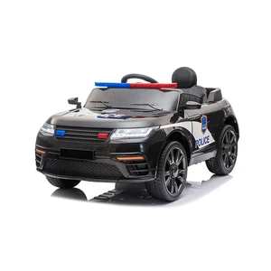 2 to 4 Years Kids Ride-on Police Car Toy 12V Battery Powered Made of Plastic