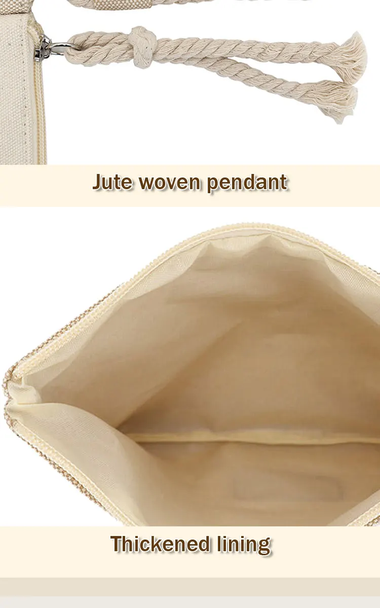 Eco Friendly Canvas Makeup Bag Plain Cosmetic Bag Linen Zipper Pouch ...