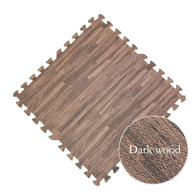 Home Use Interlocking EVA Puzzle Mat  Wood Grain Pattern Floor Mat