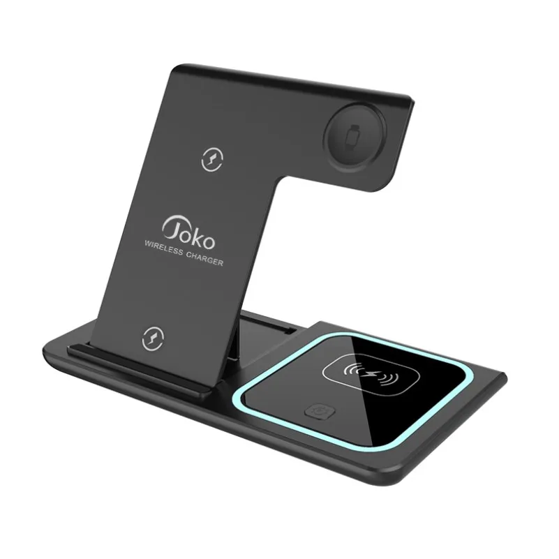 Konfulon High Quality 3 in 1 Folding Wireless Charging Travel Portable Wireless Charging Suitable for Smart Watch Smartphone