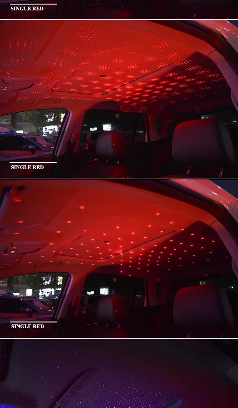 Romantic Led Car Roof Star Night Light Projector Atmosphere Galaxy Lamp