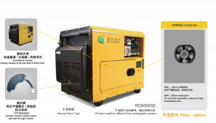 7KW Mobile Diesel Generators Trailer Small Generator in Factory Price