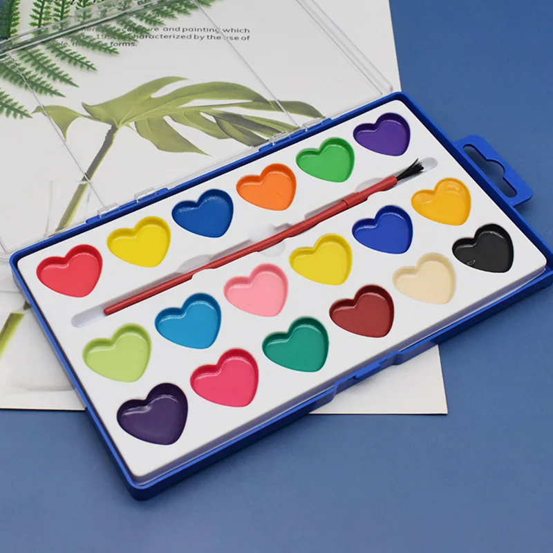 38 Water Color Paints Jumbo Pack - Heart Shaped 