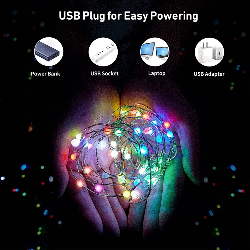 10M RGB WS2811 Fairy Light KINGYI USB Remote Control Holiday Wedding ...