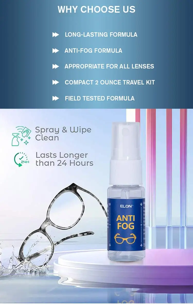 High Quality 30ml Anti Fog Lens Cleaning Spray Eyeglasses Lens Cleaner