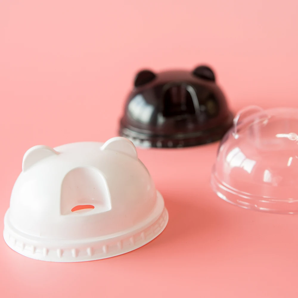 Оптовая продажа, одноразовая Дешевая Пластиковая купольная крышка для сока, молока, чая, ПЭТ, прозрачная крышка с отверстием