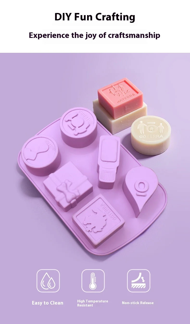 Handmade Soap Silicone Mold DIY Square Baking Mold for Homemade Thick Soap Easy to Demold for Household Use Cake Tools manufacture