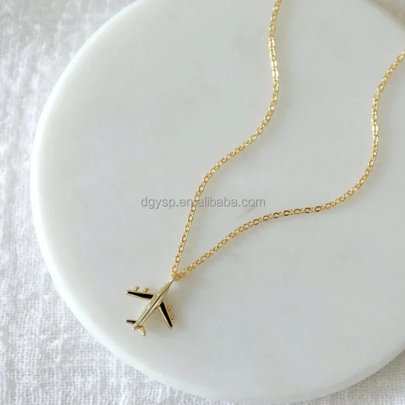 Airplane Charm Dainty Necklace