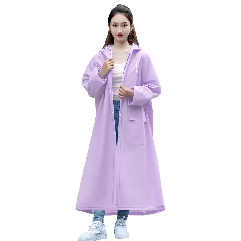 Modern camping raincoats waterproof Girls and boys raincoat Wholesale plastic EVA rain coat Hiking with hood