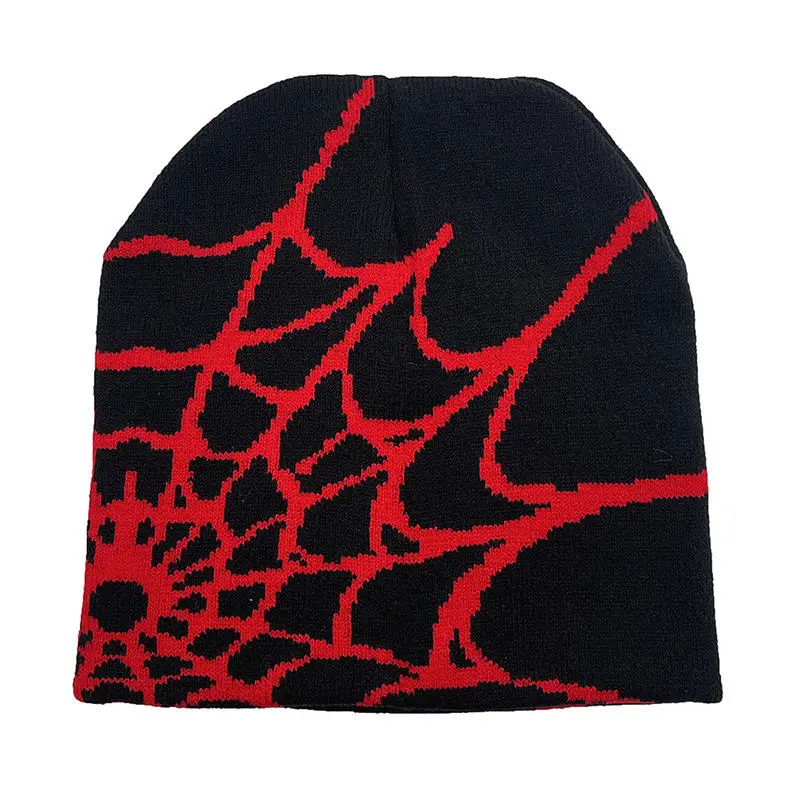 Casual Net Pattern Knitted Hat Y2K Women Men Hip Hop Winter Warm