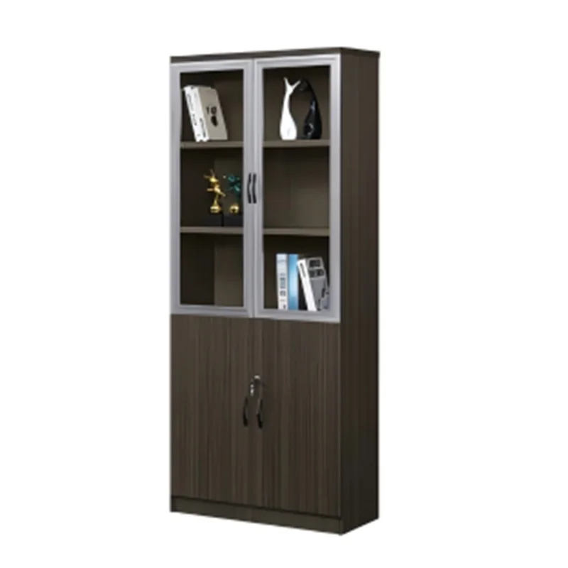 Wooden File Cabinet Office Storage Shelf Filling Cabinets for Vertical Big Multiple Box Glass Modern Furniture Set Customization image 6