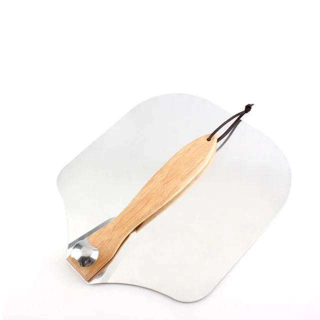12 x 14 inches Aluminum Alloy Blade Foldable Pizza Peel Shovel with Great Price Pizza Peel With Wood Handle
