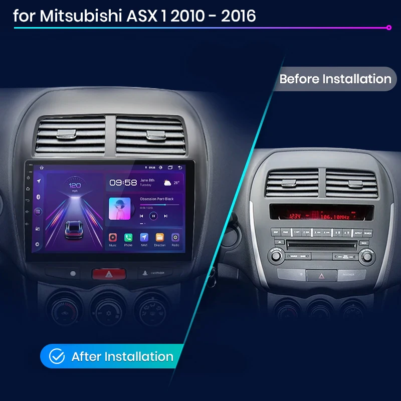 JOYX Android 12 Autoradio Passt für Mitsubishi Lancer (2010-2016) - 2G