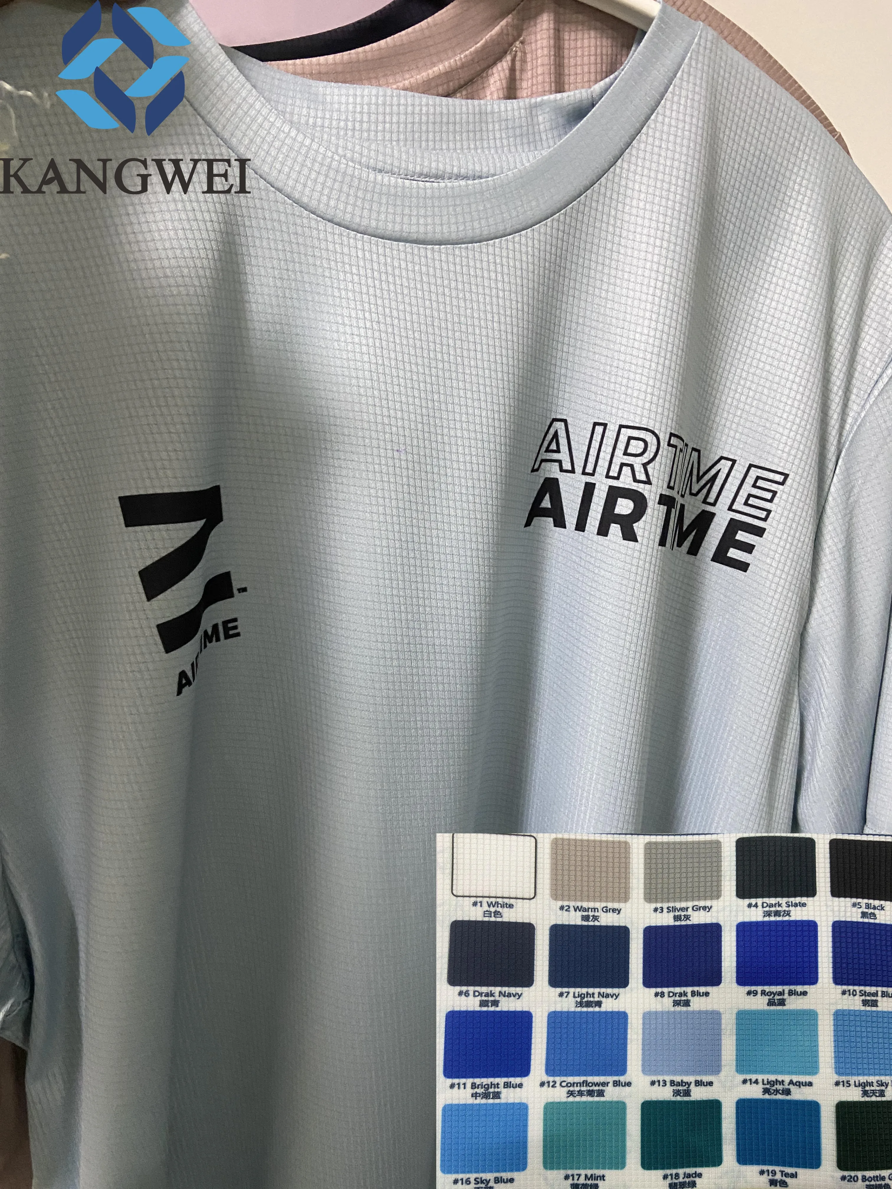 Sublimation Waffle Single Jersey Fabric Custom Print Soccer Basketball Ad  110gsm DTY Coolmax Waffle DriFit Fabric for T-Shirts