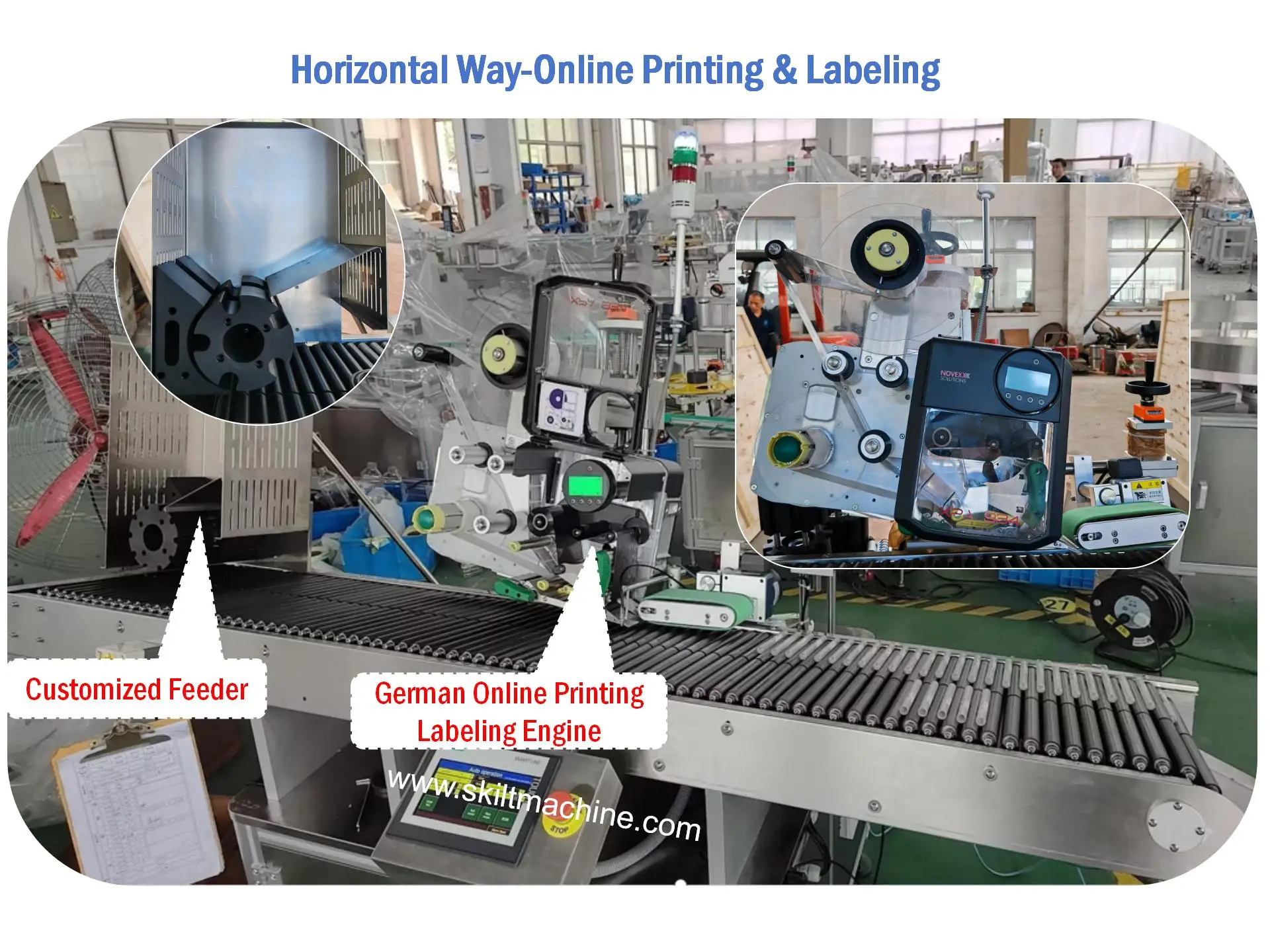 SKILT Auto Horizontal Way Oval Lip Balm Tube Labeling Machine Lipstick ...