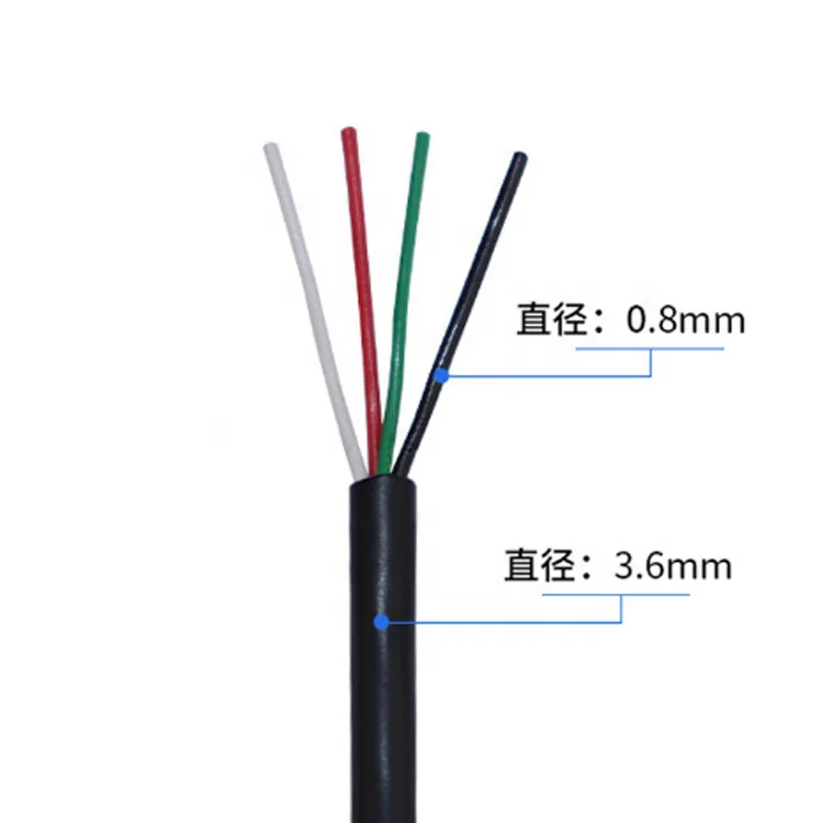 2464 26AWG 4 Core Shielding Line with Aluminum Foil USB Data Wire Cable