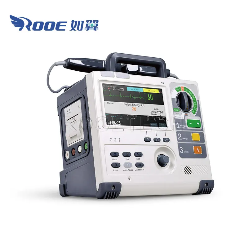 Manual Cardiac Rescue Heart External Defibrillator with Pacemaker/Tutelage/AED and Battery