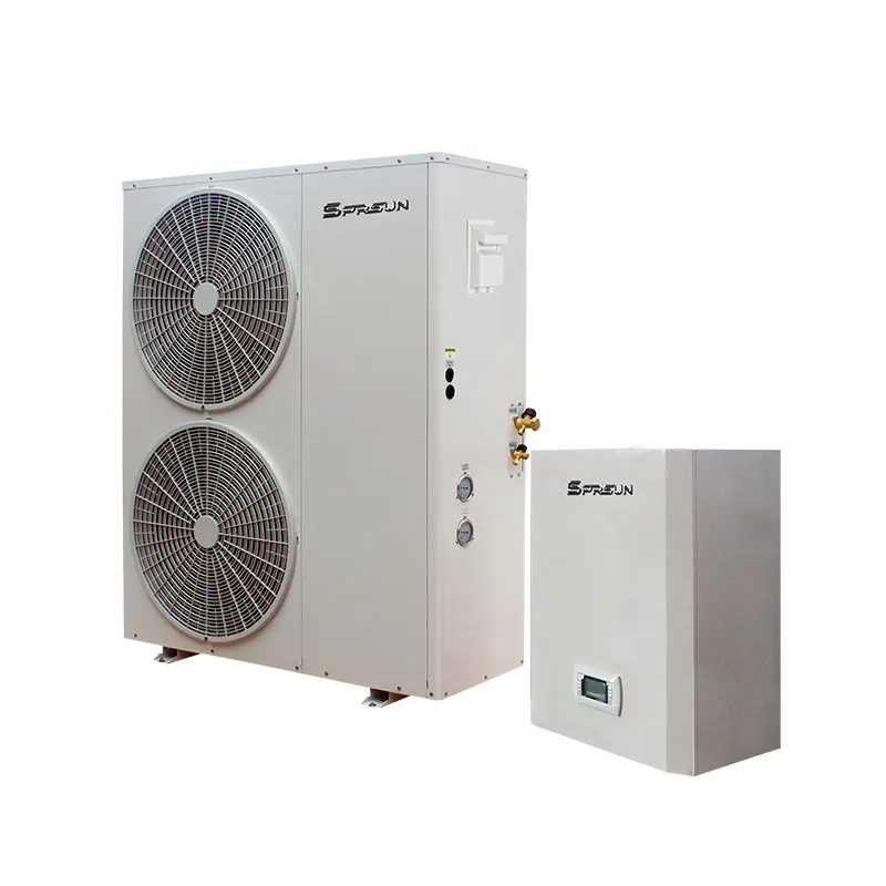 Indoor installation type R410a DC INVERTER EVI air to water - EVI DC  inverter air to water heat pump.