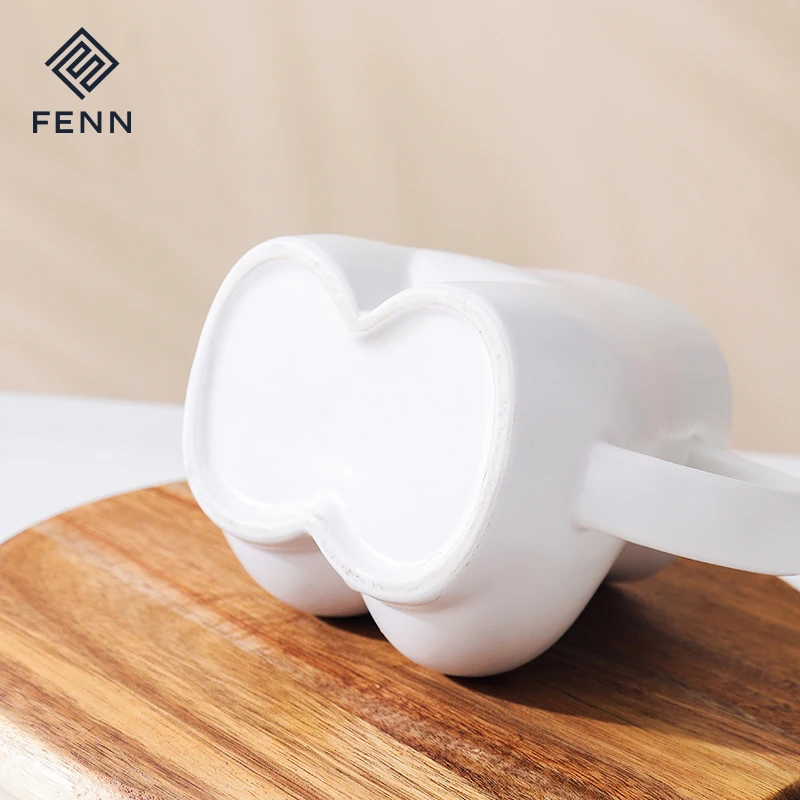 product fenn stylish body shaped artistic design wholesale ceramic mug custom porcelain dinnerware matte white mug personalized for gift-60