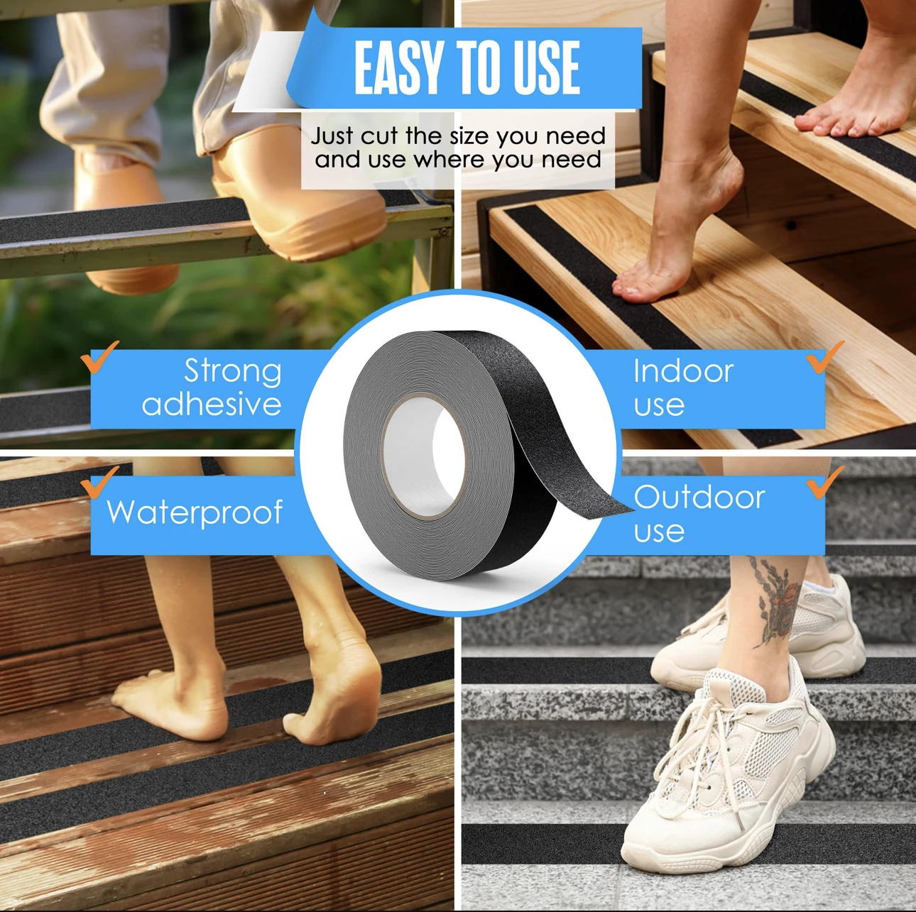 Luminous Anti-slip Tape Floor Non Skid Adhesive Stickers Glow Green Warning Light Anti Slip Traction Tape Waterproof Acrylic