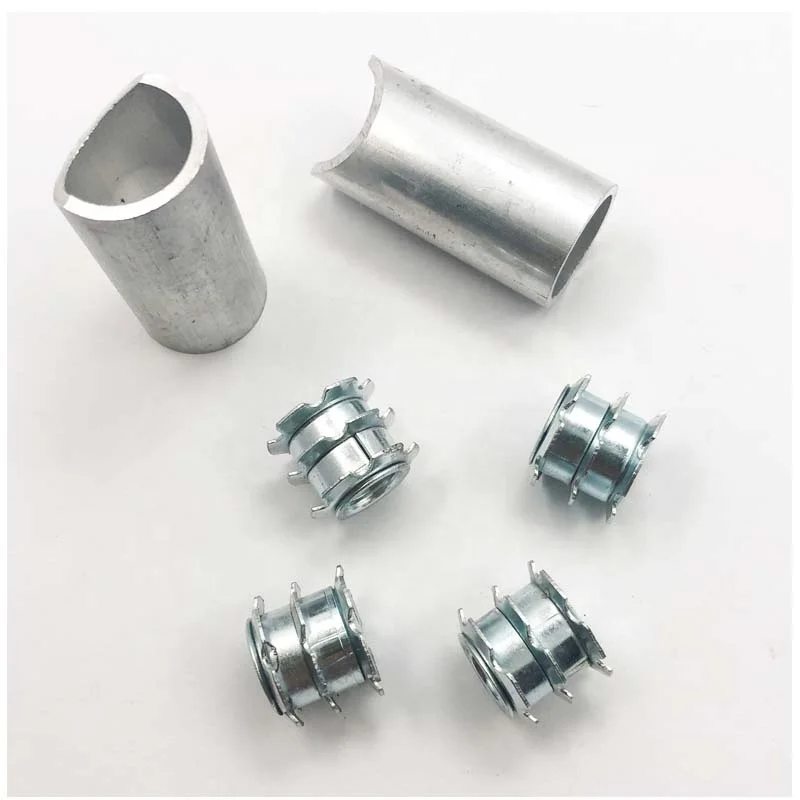 3 Layer Star Shape Metal Spring Threaded Tubing Adapter Tube Insert Nut for Metal Tube