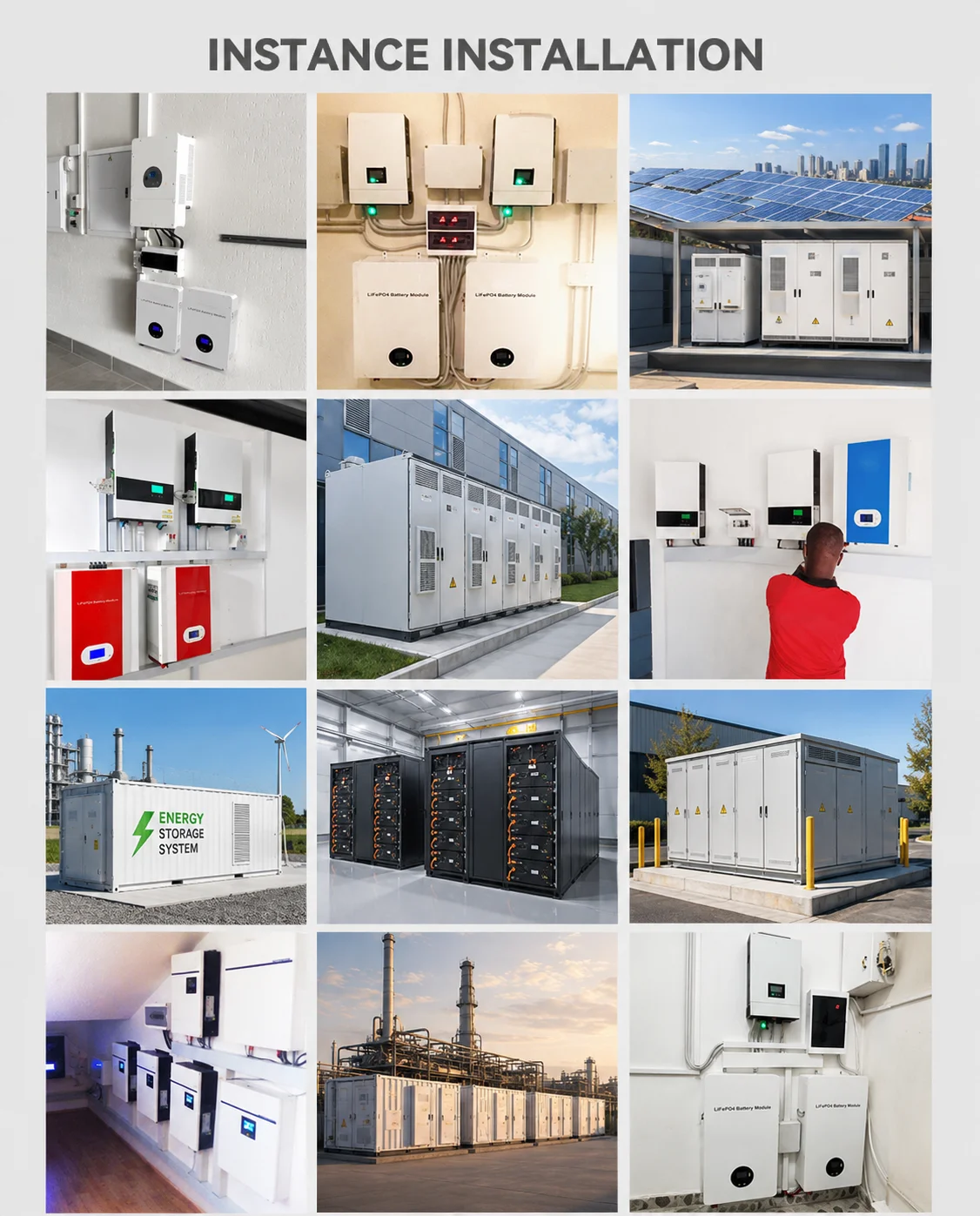 Factory Direct Commercial Industrial Energy Storage System LiFePO4 Battery Cabinet Solar Backup Peak Shaving Power Solution