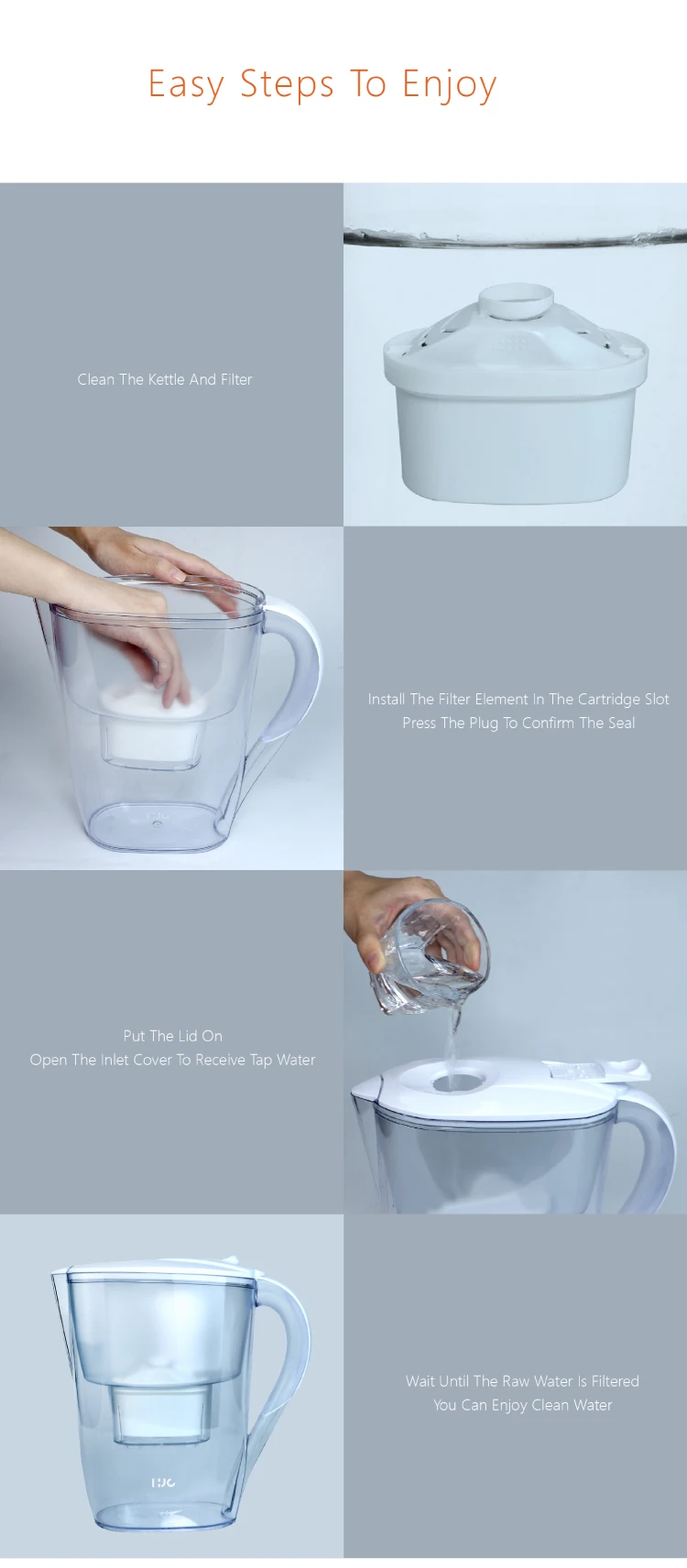 Household 3.5l No Floride Alkaline Filtered Purifier Water Filters