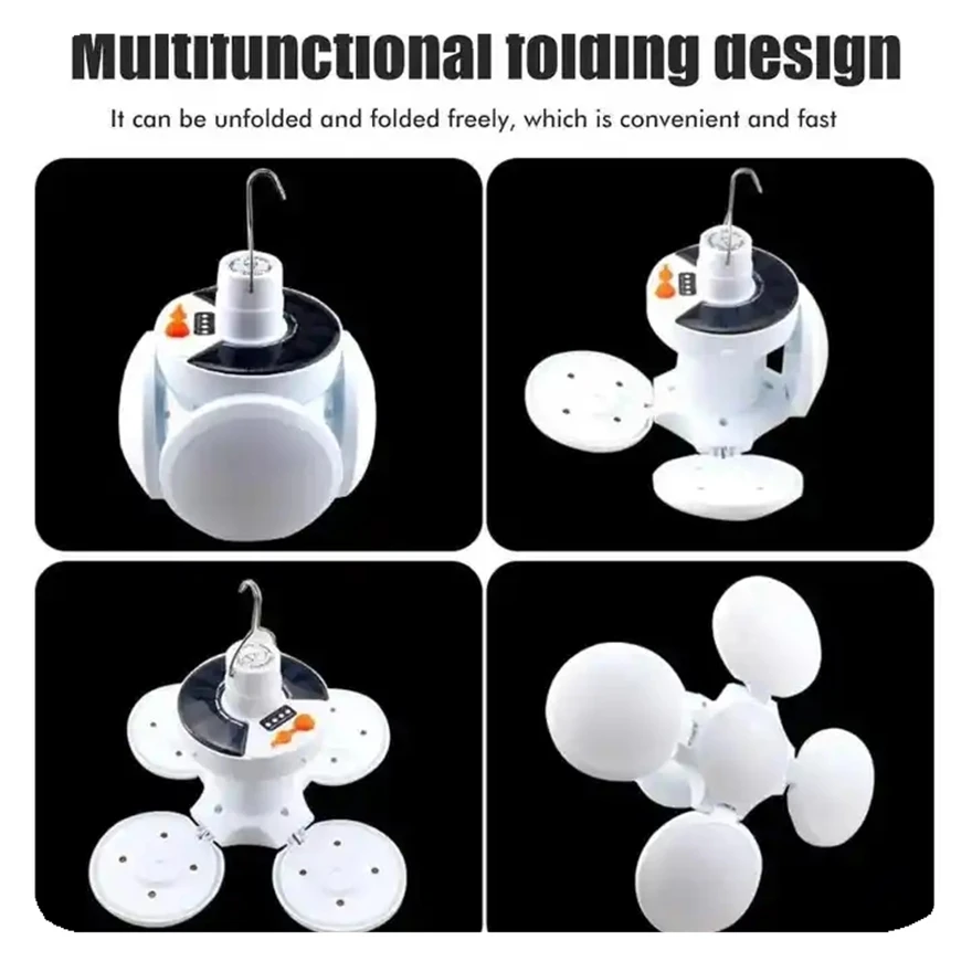 Home Remodeling Custom BAHE Energy Saving Multifunction Solar Camping Lantern Portable Foldable UFO Ball Bulb LED Light for Night Market