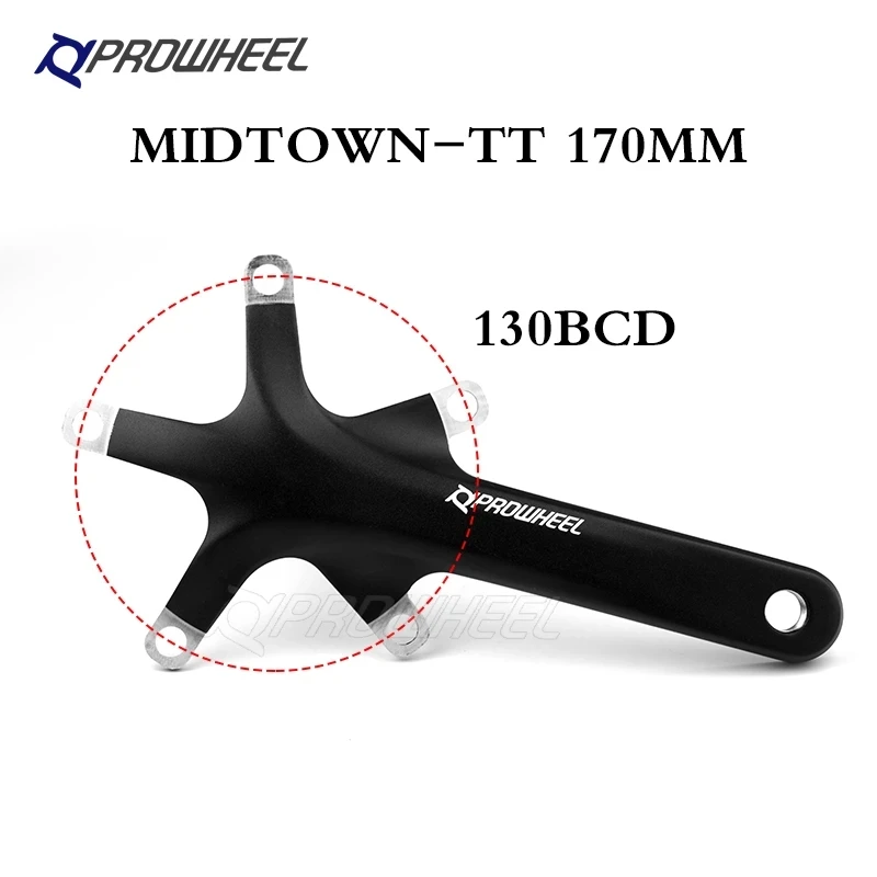 Prowheel 130BCD шатун со звездочкой 170 мм рукоятки 56Y 58Y 60Y с передних звездочек каретка складной звездочками для велосипеда BMX ручки