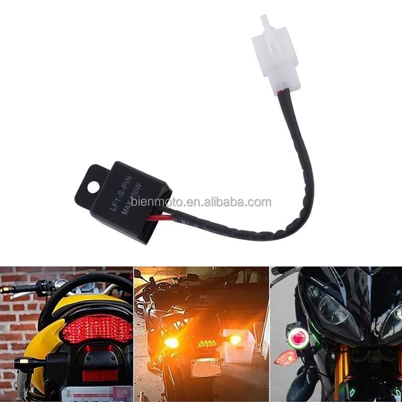 12V Motorcycle LED Turn Indicator Light Relay 12A/150W 2 Pin Auto