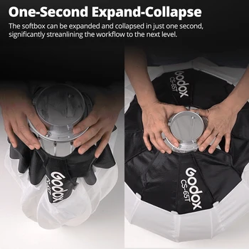 Godox CS-50T 50cm CS-65T 65cm CS-85T 85cm Collapsible Lantern Softbox Quick-install Portable Round Shape Bowens Mount Softbox detail image
