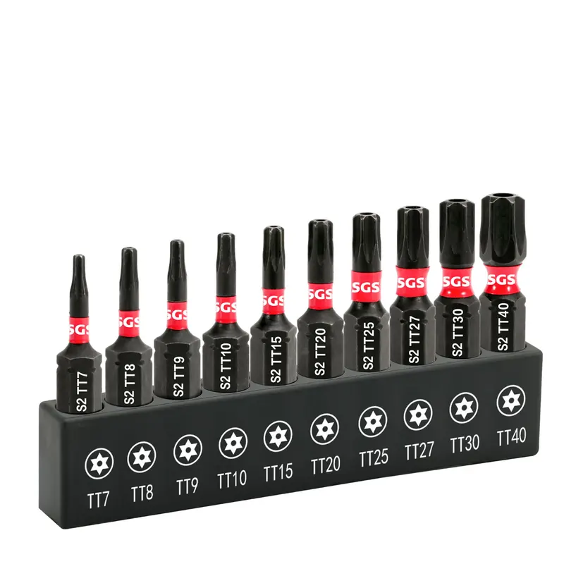 MOYOTEC 10PCS Source Factory 25mm Torx Impact Screwdriver Bit Set 1/4 Security Screwdriver Bit with 