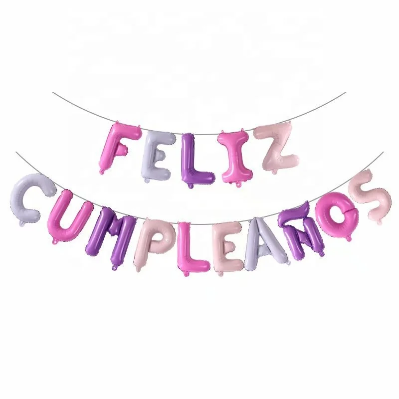 Feliz Cumpleanos16インチお誕生日おめでとうバルーンスペイン語レターフォイルバルーンセット誕生日グロボスパーティーの装飾用 Buy バースデーグロボス ハッピーバースデーセット アルミホイルバルーン Product On Alibaba Com