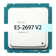 Used xeon E5 2697 v2 2.7GHz 30M QPI 8GT/s LGA 2011 CPUS SR19H C2 FOR Intel xeon e5-2697v2 Processor 100% normal work