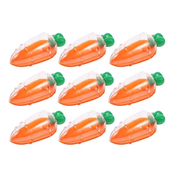 Easter Carrot Shaped Candy Box Plastic Candy Case Kids Snack Containers Easter Party Favor Supplies
