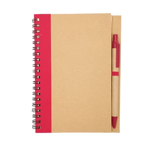 Wholesale Custom Made A5/A6 Spiral Notebook Set Environmentally Friendly Degradable Material Paper Cover Pen Stationary Cheap