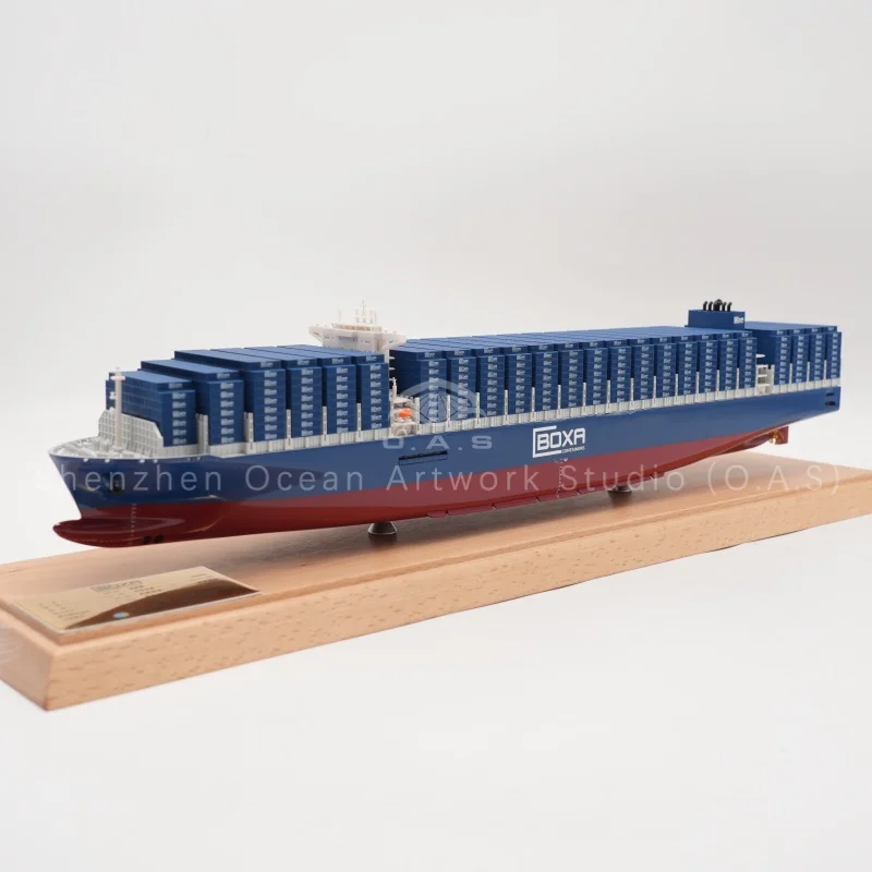 We offer customized Textainer cargo ship models with flexible options for unique ship name, exclusive ship type and personalized exterior designs.Adopting exquisite simulation craftsmanship, each model restores real hull structure, container layout and industrial details vividly.It serves as ideal ornaments, exhibition displays, business gifts and maritime teaching supplies for logistics and shipping industries.As a professional maker, we deliver stable quality, reasonable cost and efficient bulk production to meet diverse customized ship model demands.Amber@vesselmodel.com Tel: +86 18038048785