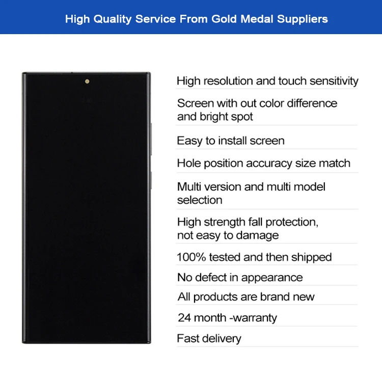 For Samsung S4 S5 S6 Edge S7 S8 S8+ S9 S9+ Plus S10e S10 Lite S20 Fe S20+ S21 S21+ S22 Ultra 5G Lcd Display Screen