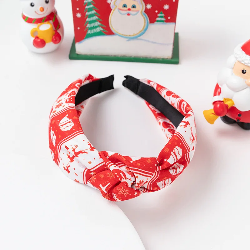 Shenglan Christmas Knotted Headbands For Women Girls Fashion Santa