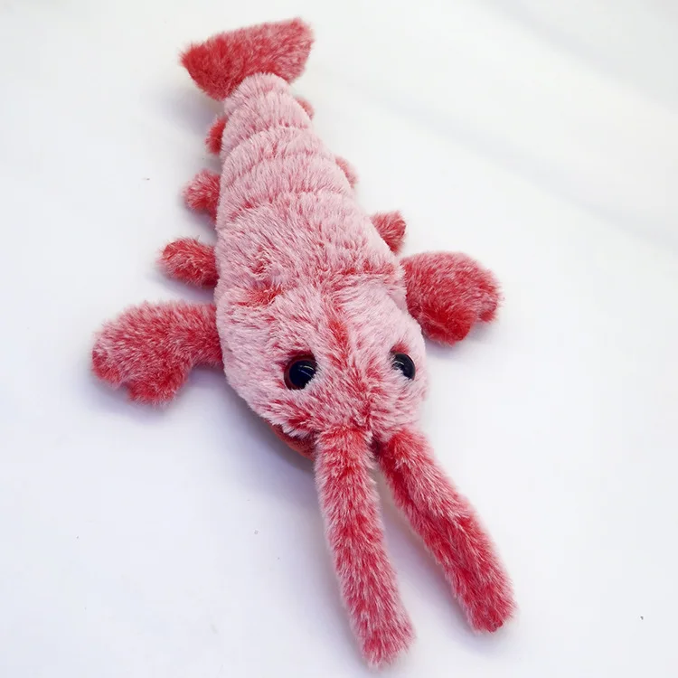 Electric Jumping Plush Shrimp USB Charging Cat or Dog Toy