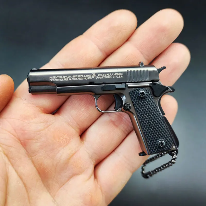 大人のためのリアルな1911ガンキーホルダーメタルピストルモデル