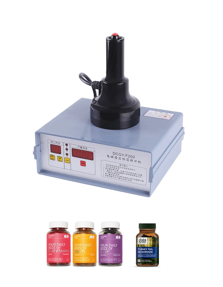 DCGY-F200 Manual Aluminum  Handheld Plastic Glass Bottle Commodity Portable Foil Sealing Machine supplier