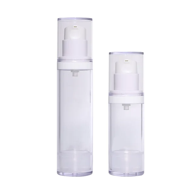 Skin care vacuum bottle Transparent non straw design lotion bottle essence multi specification 50ml 30ml