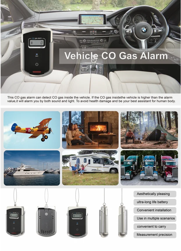 Camping Safety Co Gas Tester,Personal Battery Powered Co Alarm Carbon Monoxide Monitor For Tents