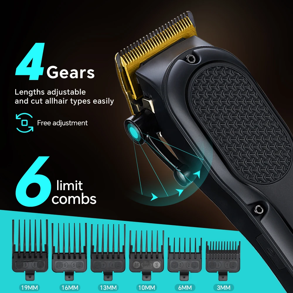 Rechargeable LED Display Electric Hair for Clipper Set New Model Barber Machine for Household Hotel Use English Instructions factory