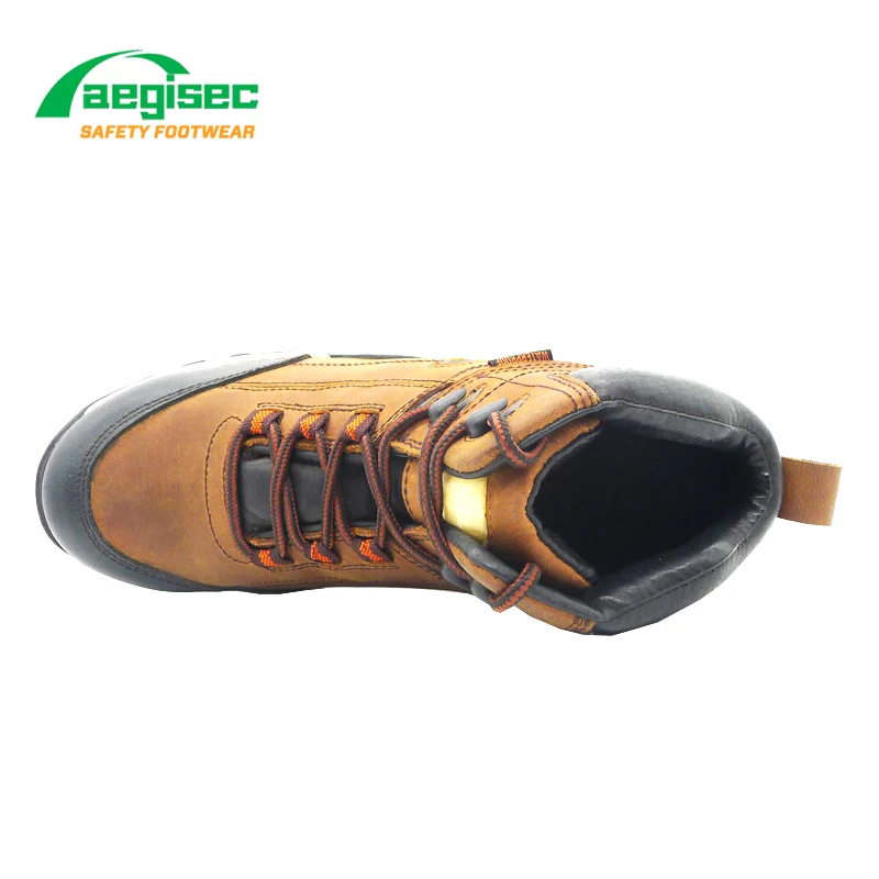 Защитные ботинки AEGISEC со стальным носком, нубуковая кожа, нескользящая резиновая подошва, промышленные мужские защитные рабочие ботинки