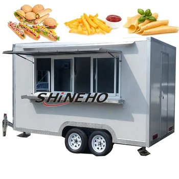 Mobile popular design mobile food caravan for sale used food trucks for sale de comida parrilla de camion de comida