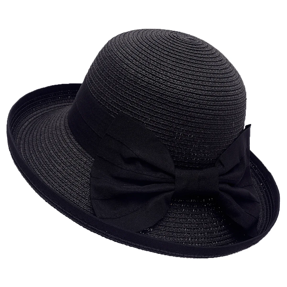 big black hat round wide brim