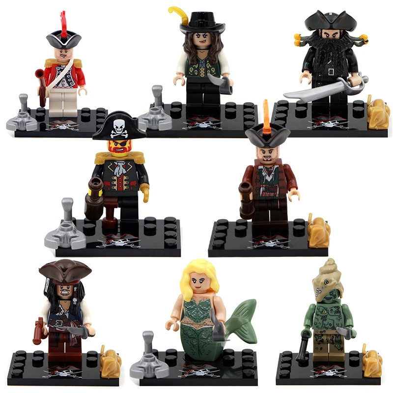 Pg8048 Hot Sale Pirates Of Caribbean Captain Jack Mini Action Figures ...